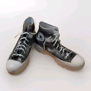 Converse Chuck Taylor All Star Lugged Womens 10 High Tie Dye Dark Gray White